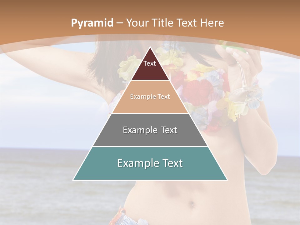 Woman Ocean Straw PowerPoint Template