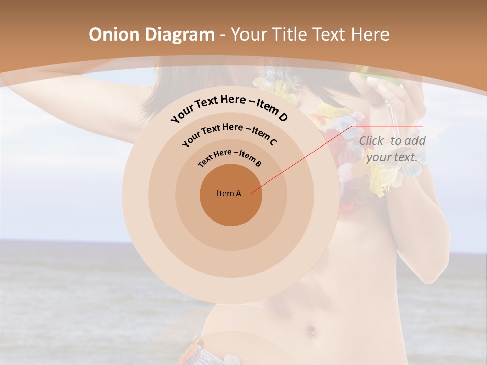 Woman Ocean Straw PowerPoint Template