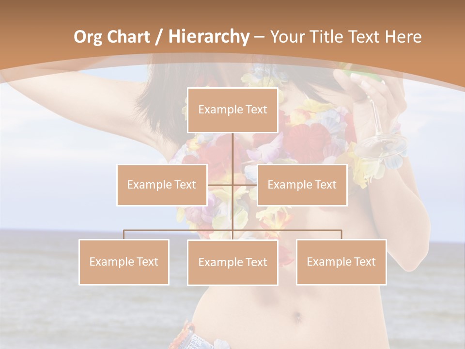 Woman Ocean Straw PowerPoint Template