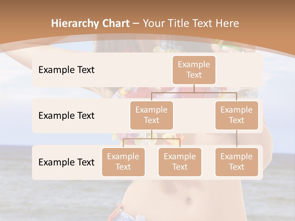 Woman Ocean Straw PowerPoint Template