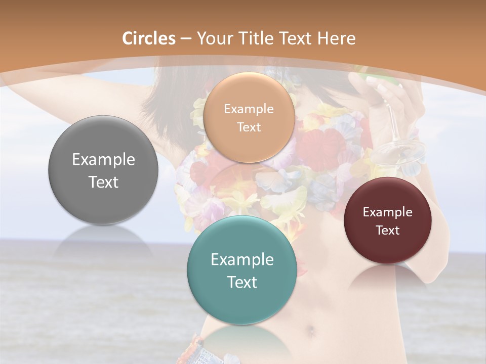 Woman Ocean Straw PowerPoint Template