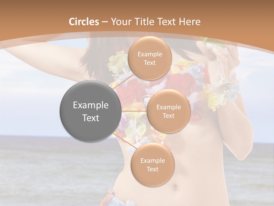 Woman Ocean Straw PowerPoint Template