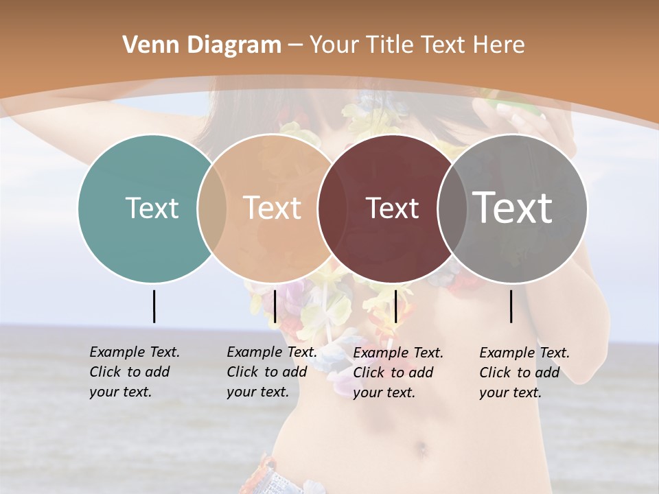 Woman Ocean Straw PowerPoint Template
