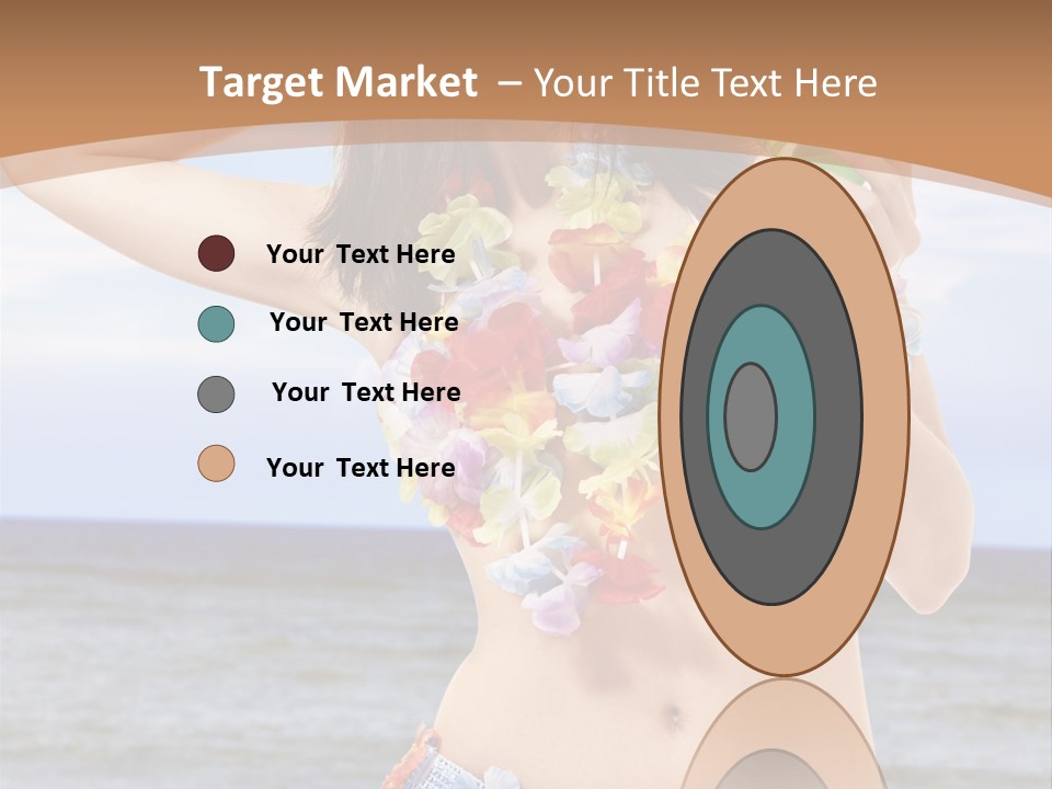 Woman Ocean Straw PowerPoint Template