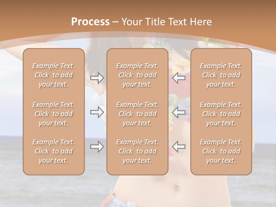 Woman Ocean Straw PowerPoint Template