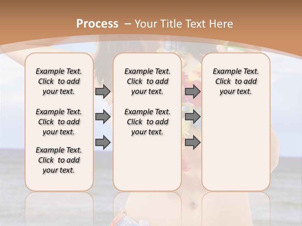 Woman Ocean Straw PowerPoint Template