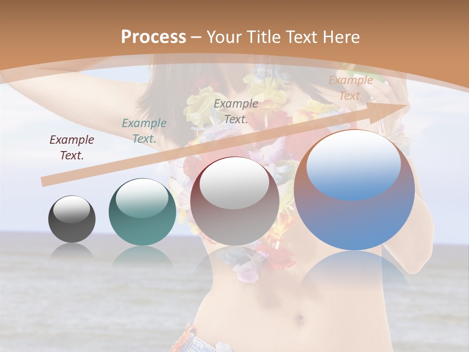 Woman Ocean Straw PowerPoint Template