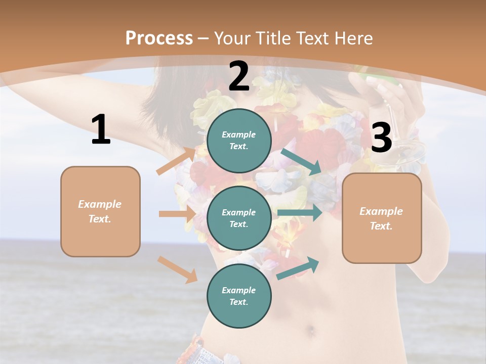 Woman Ocean Straw PowerPoint Template