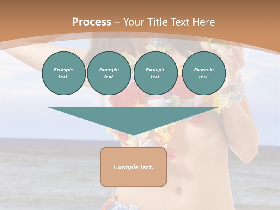 Woman Ocean Straw PowerPoint Template