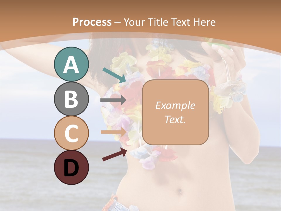 Woman Ocean Straw PowerPoint Template