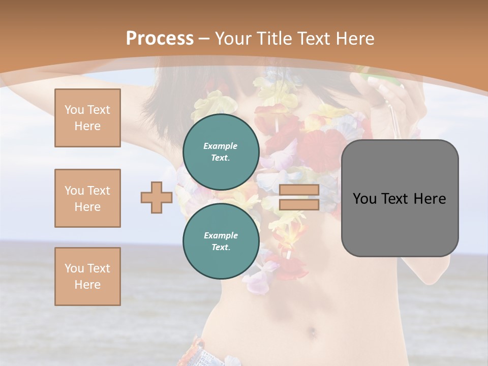 Woman Ocean Straw PowerPoint Template