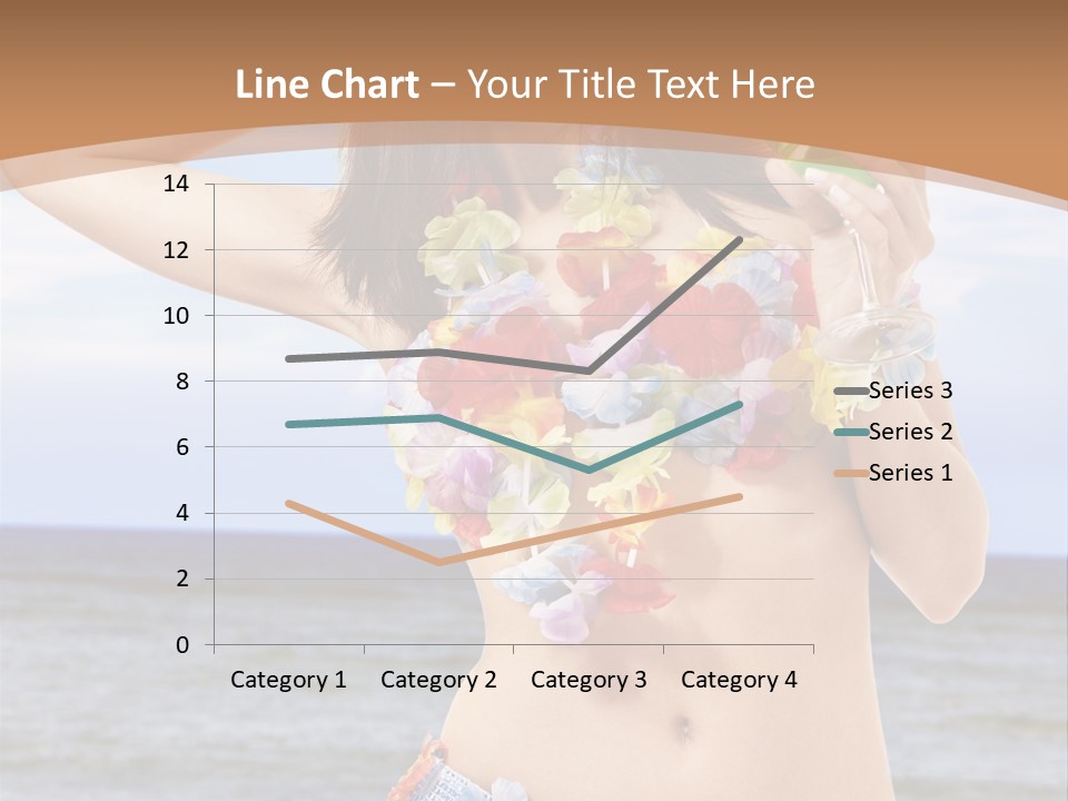 Woman Ocean Straw PowerPoint Template