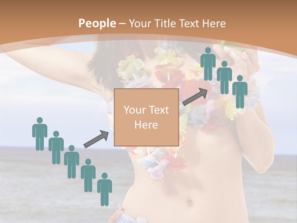 Woman Ocean Straw PowerPoint Template