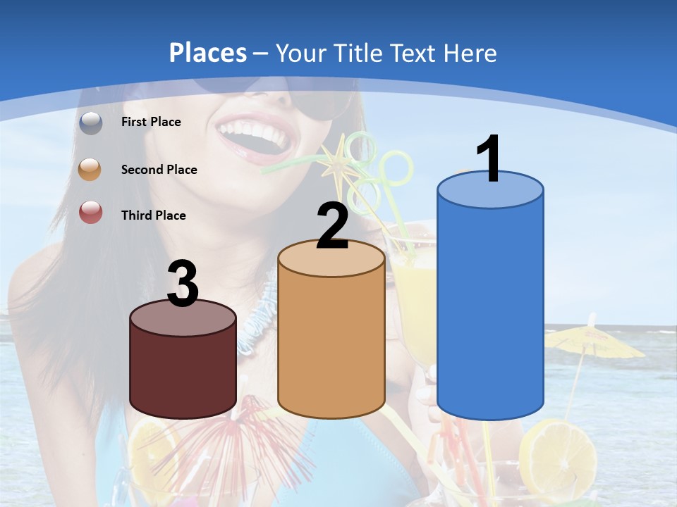 Alcohol Female Summer PowerPoint Template