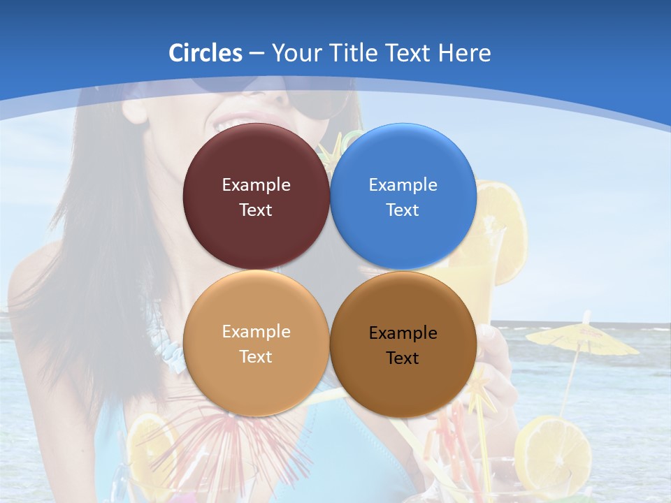 Alcohol Female Summer PowerPoint Template