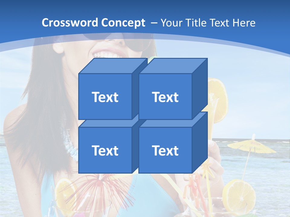 Alcohol Female Summer PowerPoint Template