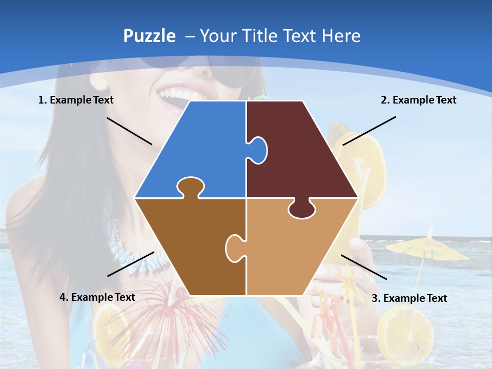 Alcohol Female Summer PowerPoint Template