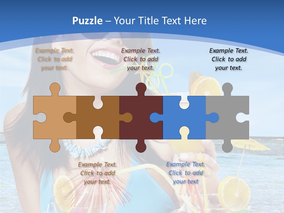 Alcohol Female Summer PowerPoint Template