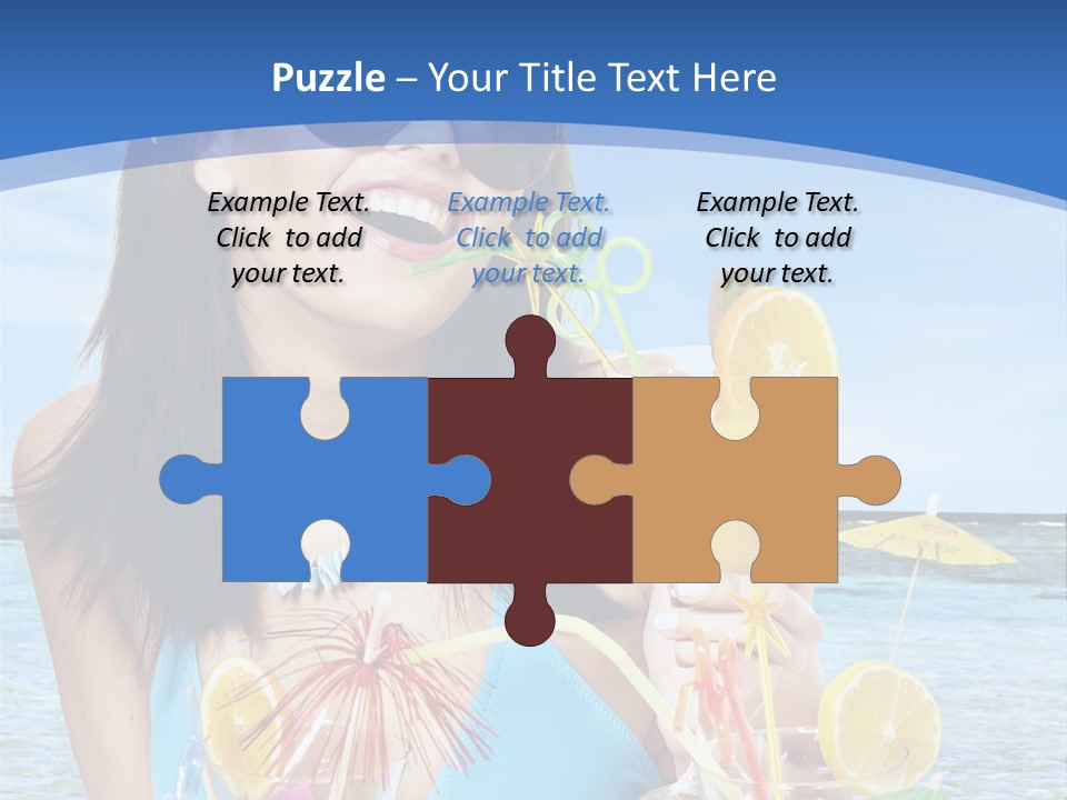 Alcohol Female Summer PowerPoint Template