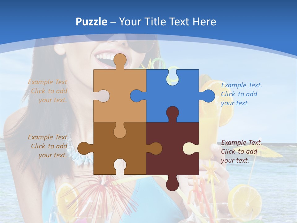 Alcohol Female Summer PowerPoint Template