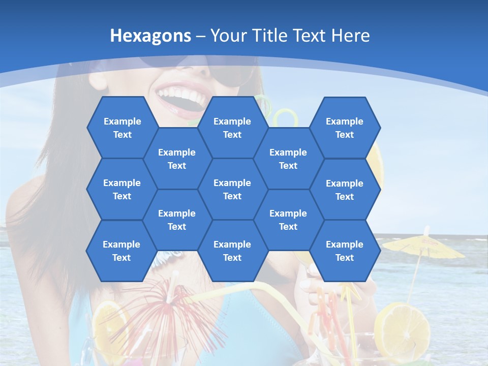 Alcohol Female Summer PowerPoint Template