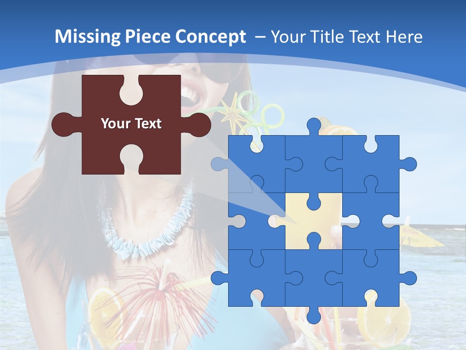 Alcohol Female Summer PowerPoint Template