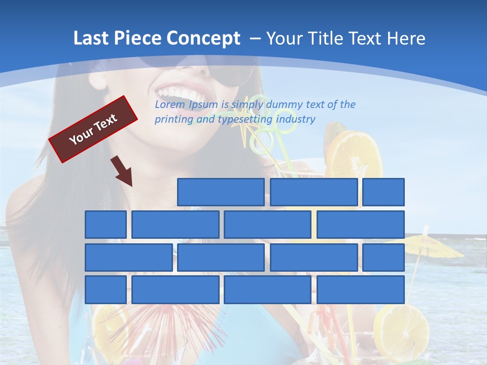 Alcohol Female Summer PowerPoint Template