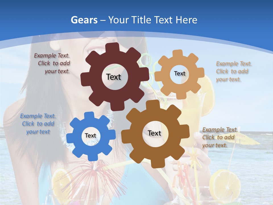 Alcohol Female Summer PowerPoint Template