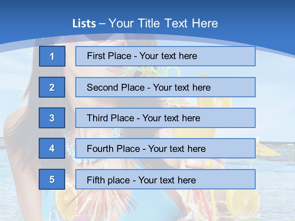 Alcohol Female Summer PowerPoint Template