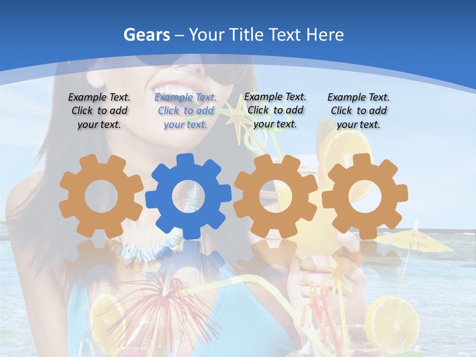 Alcohol Female Summer PowerPoint Template