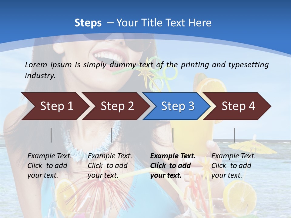 Alcohol Female Summer PowerPoint Template