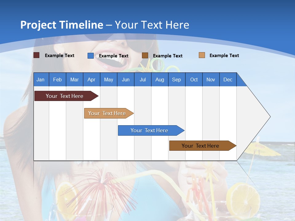 Alcohol Female Summer PowerPoint Template