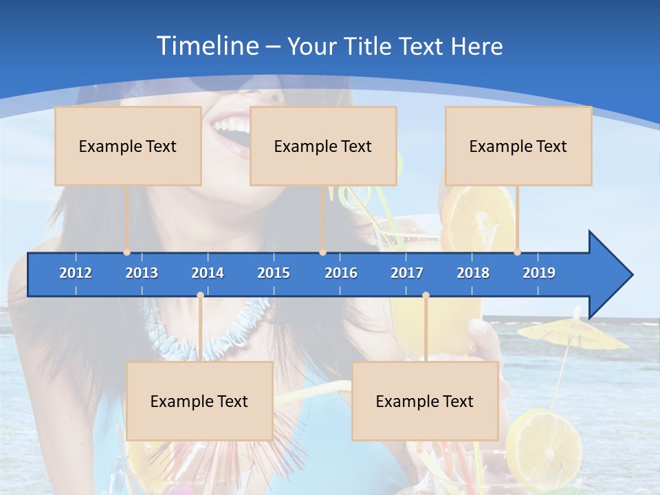 Alcohol Female Summer PowerPoint Template