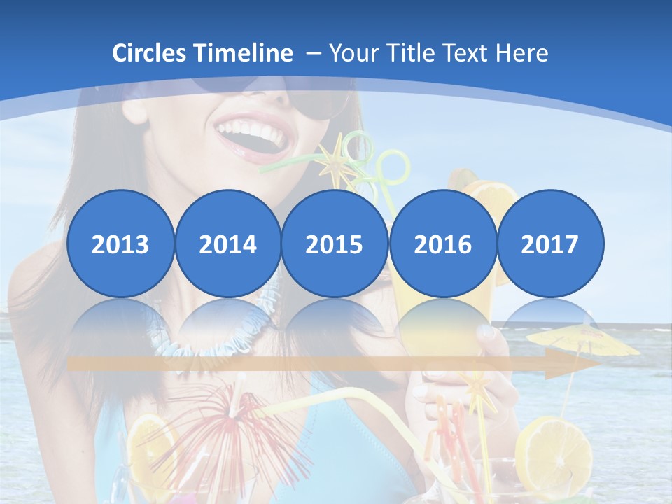 Alcohol Female Summer PowerPoint Template