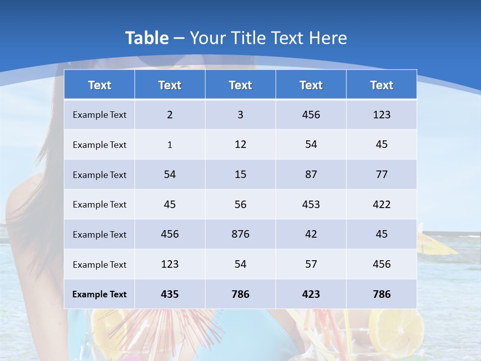 Alcohol Female Summer PowerPoint Template