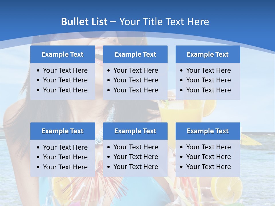 Alcohol Female Summer PowerPoint Template