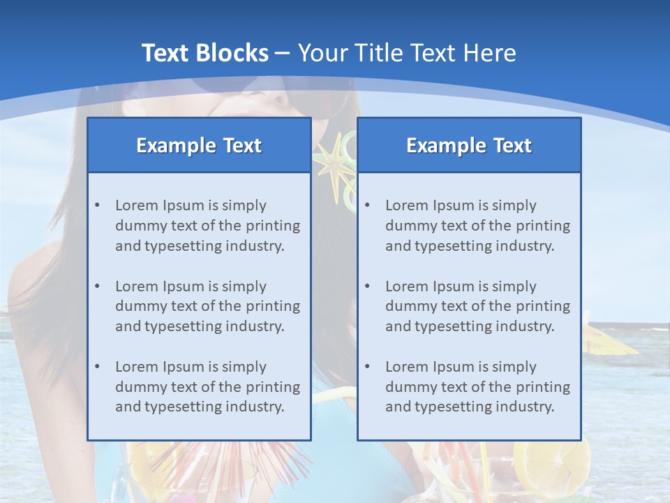 Alcohol Female Summer PowerPoint Template