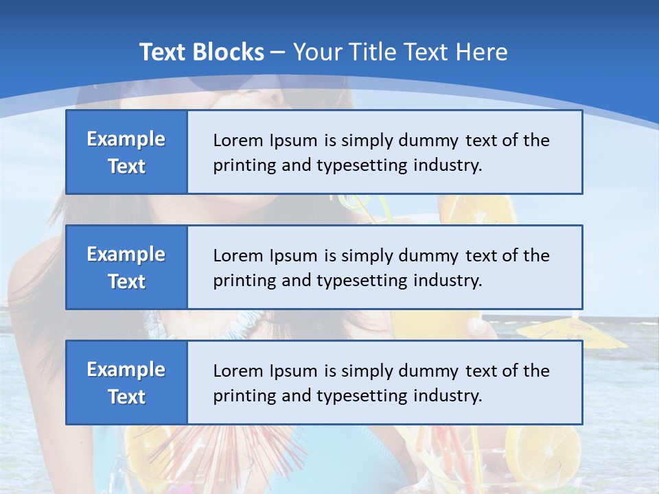 Alcohol Female Summer PowerPoint Template