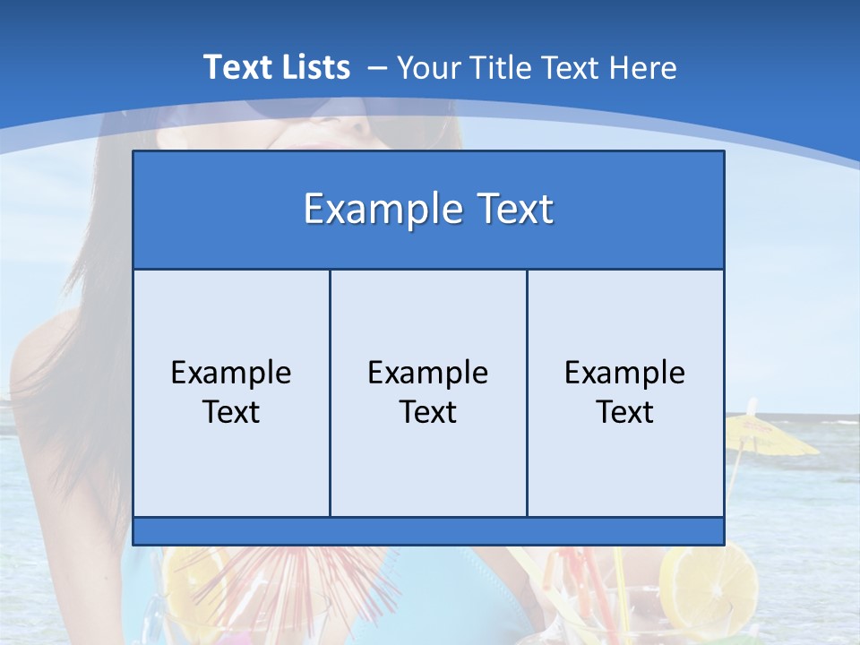 Alcohol Female Summer PowerPoint Template