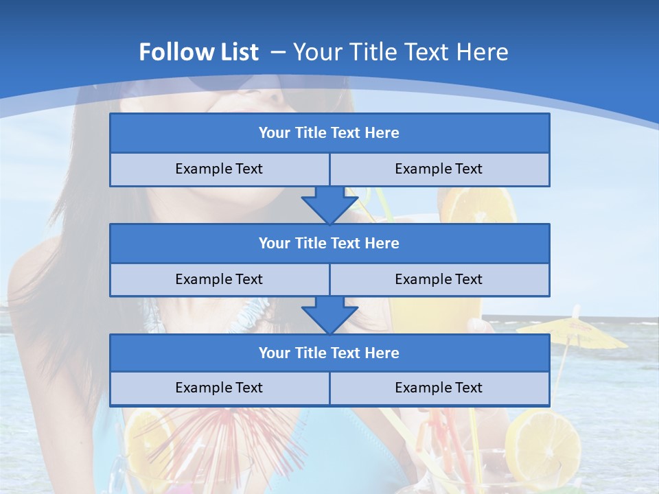 Alcohol Female Summer PowerPoint Template
