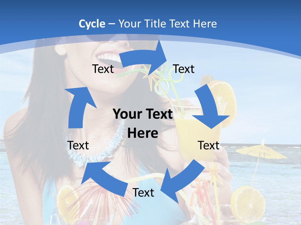 Alcohol Female Summer PowerPoint Template