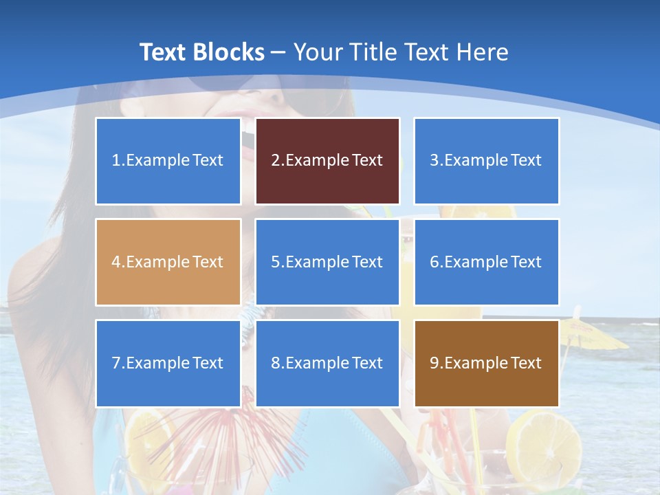 Alcohol Female Summer PowerPoint Template