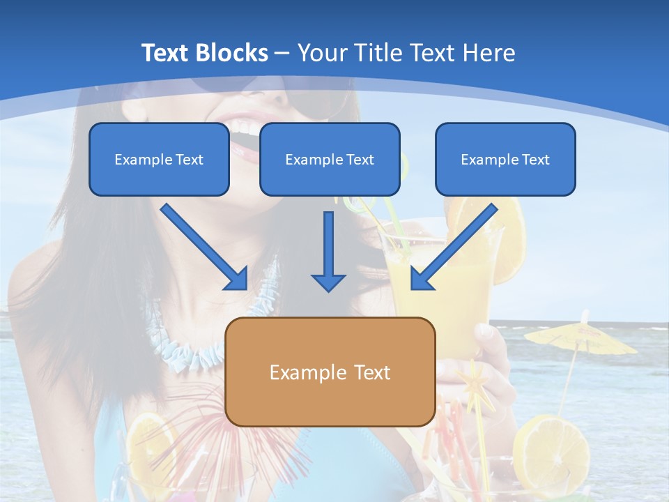 Alcohol Female Summer PowerPoint Template