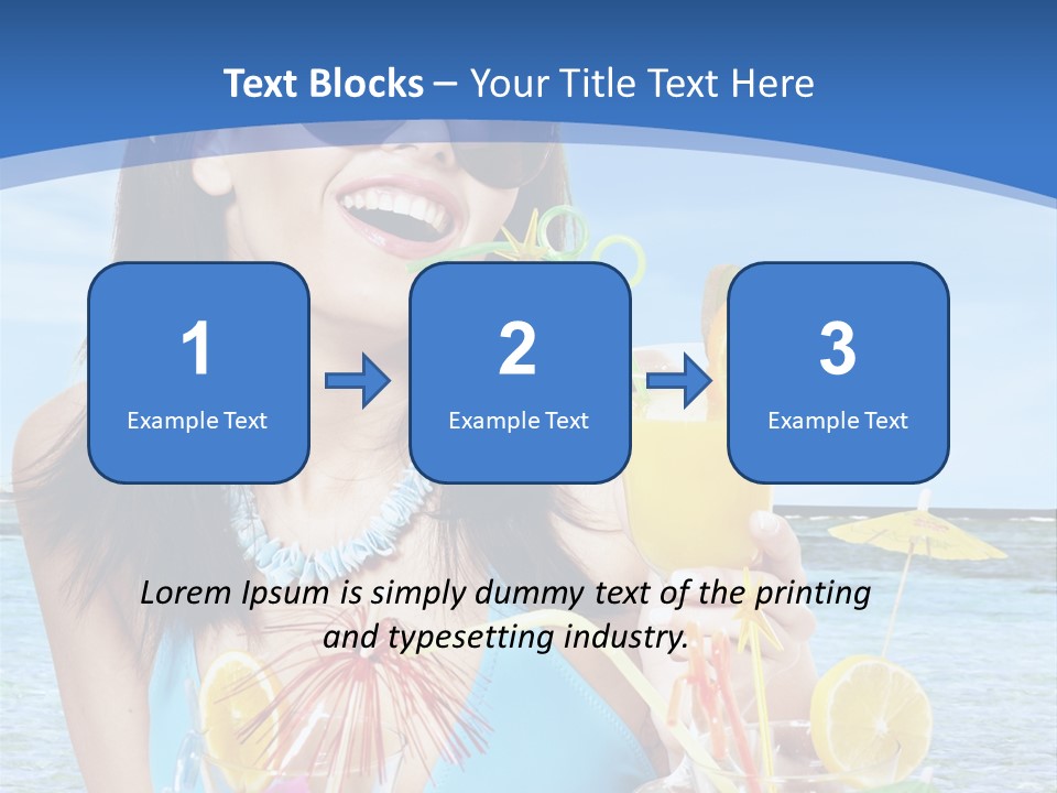 Alcohol Female Summer PowerPoint Template