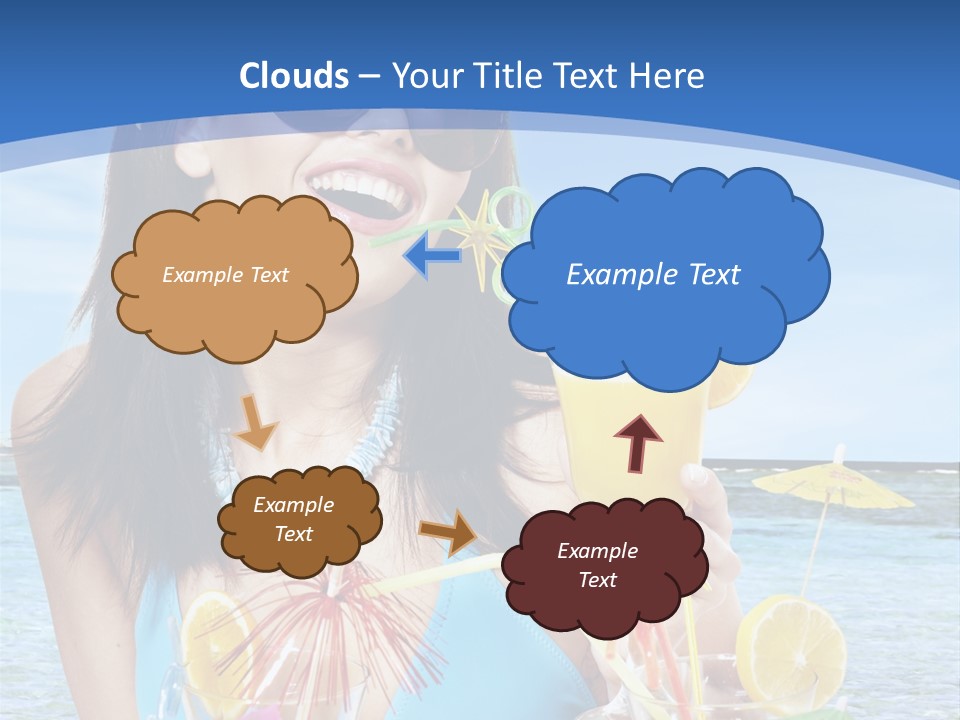 Alcohol Female Summer PowerPoint Template