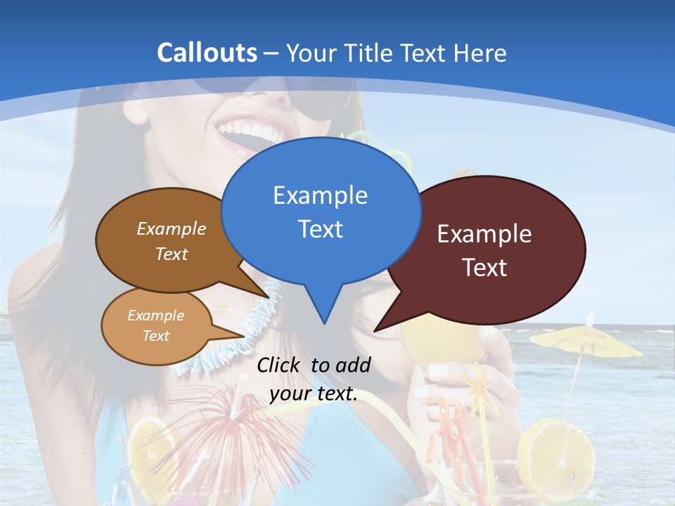 Alcohol Female Summer PowerPoint Template