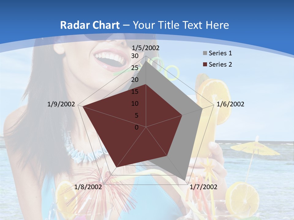 Alcohol Female Summer PowerPoint Template