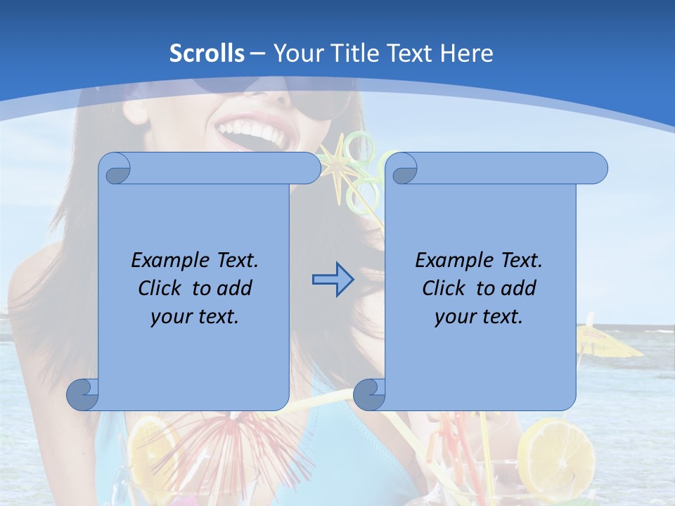 Alcohol Female Summer PowerPoint Template