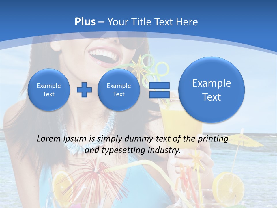 Alcohol Female Summer PowerPoint Template