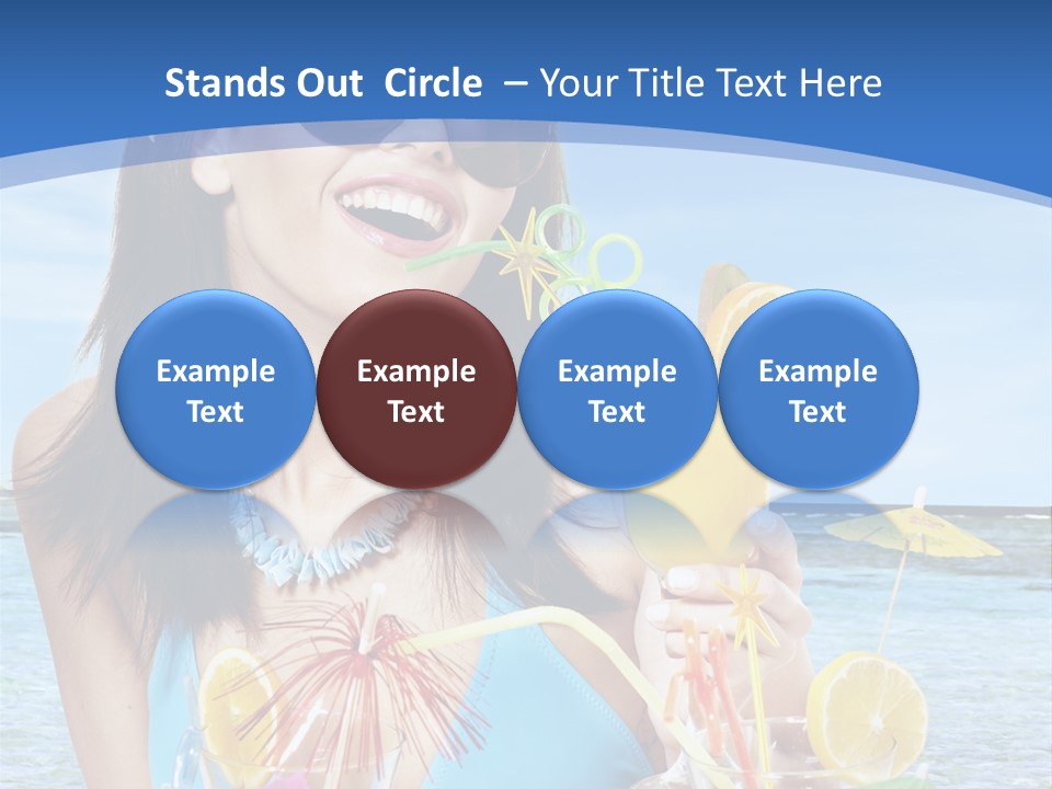 Alcohol Female Summer PowerPoint Template